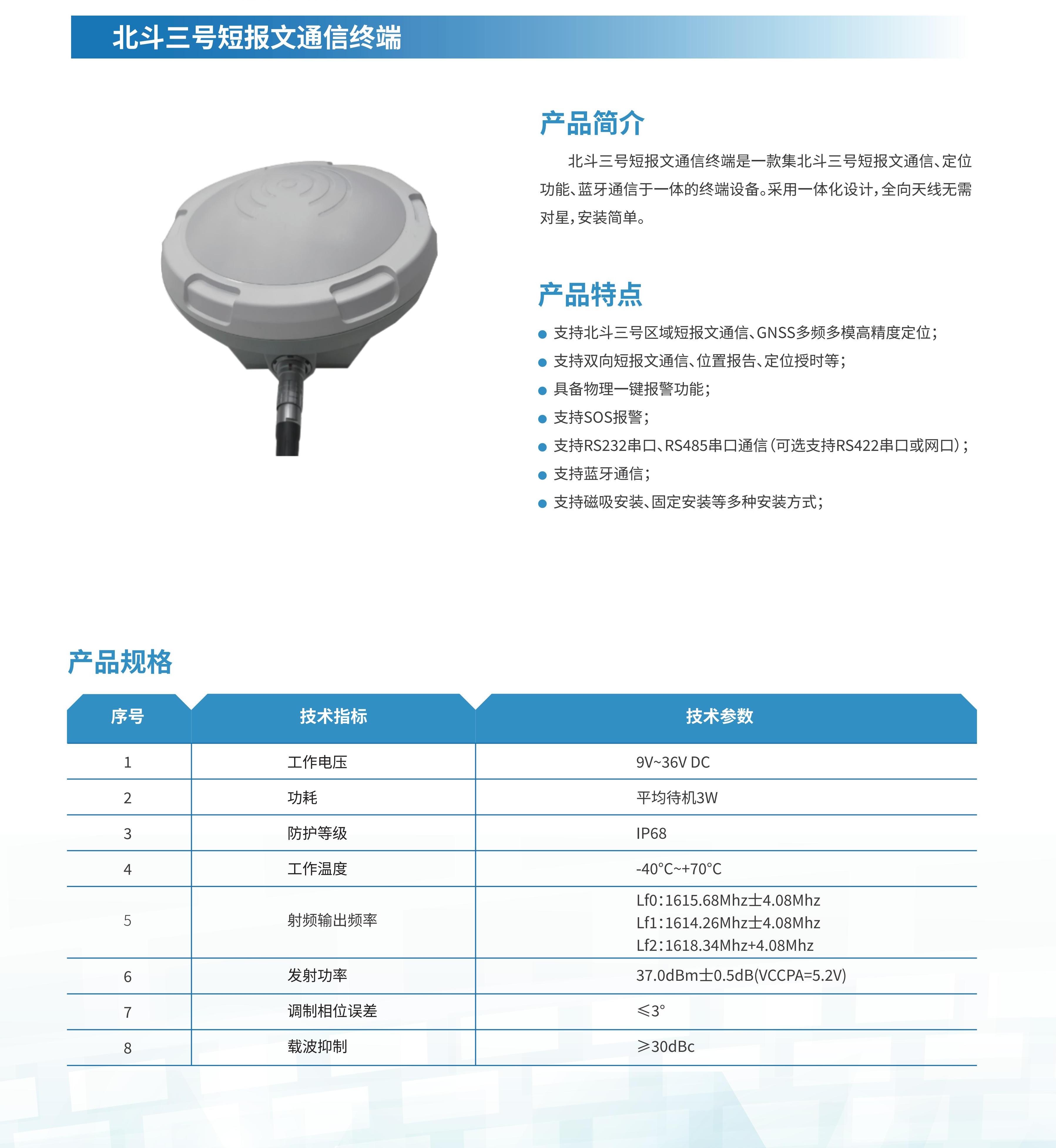 北斗三号短报文通信终端(图1)
